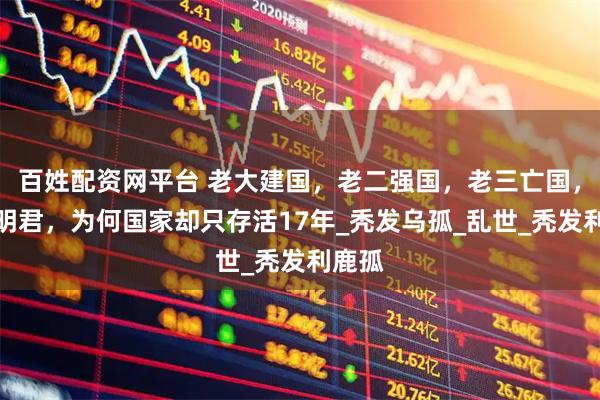 百姓配资网平台 老大建国，老二强国，老三亡国，都是明君，为何国家却只存活17年_秃发乌孤_乱世_秃发利鹿孤