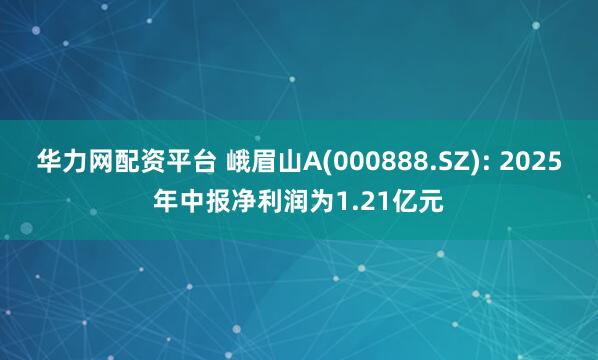 华力网配资平台 峨眉山A(000888.SZ): 2025年中报净利润为1.21亿元